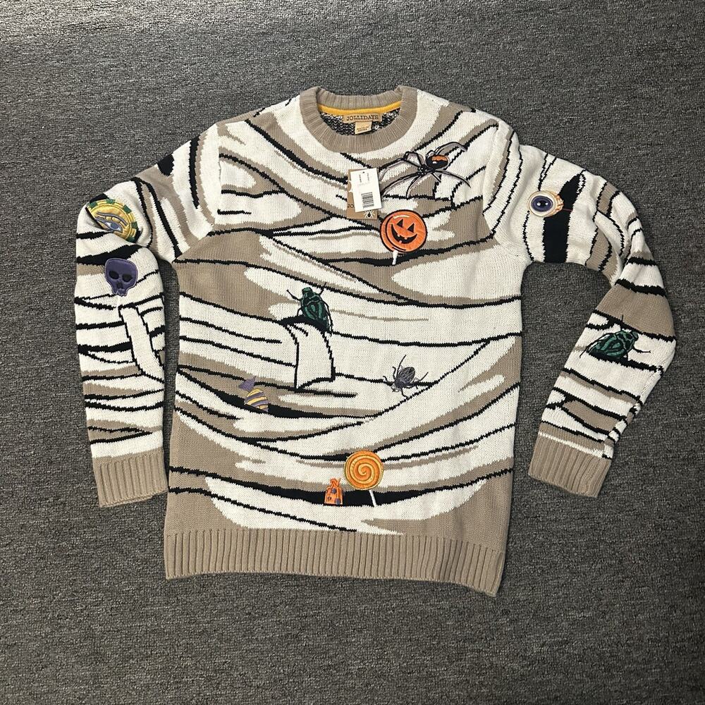 Blizzard Bay Halloween Mummy Crewneck Sweater, Men's Small